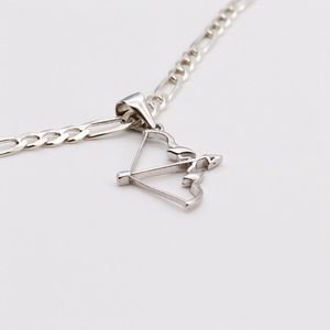 HJ Solid Silver Cupid Pendant // Hard Jewelry